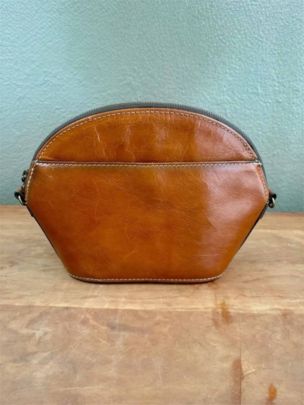 Patricia Nash Lavoria Brown Leather Top Zip Crossbody Bag - No Chain or Strap - Picture 1 of 16